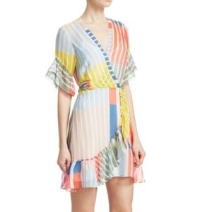 Tanya Taylor Brandy Multi Stripe Mini Dress 🏖